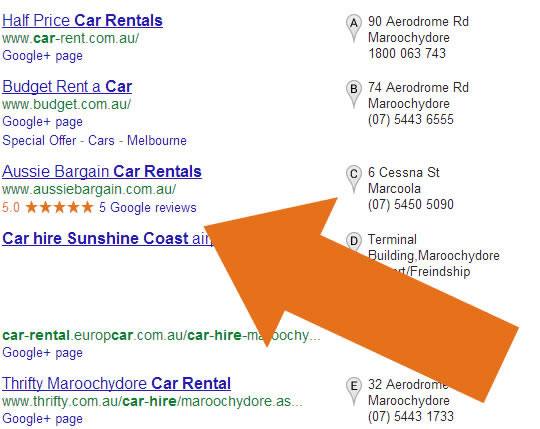 In this screen shot of a Google search for ‘Hastings Street Restaurant’ you can see directory sites like Noosa Tourism, TripAdvisor and Urbanspoon take the three first listings. Then immediately under those listings we see the seven pack of businesses with pins showing their location on a map. The organic listings have been shunted down the page below the seven pack so anyone who has spent a lot of money in SEO is now getting nothing from that investment.
