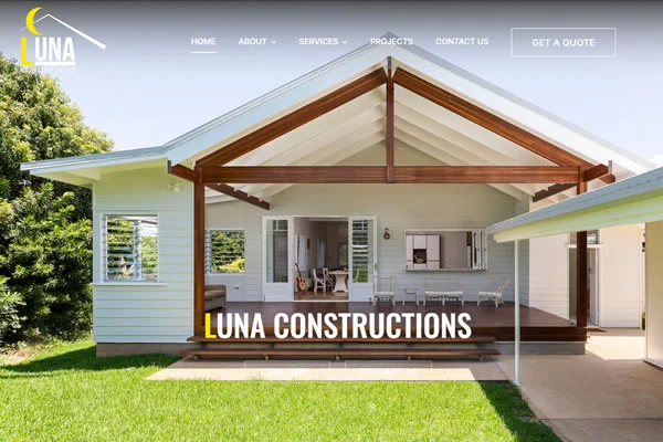 Luna Constructions Website Luna Constructions Website